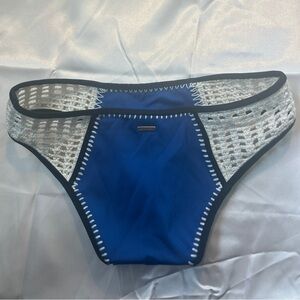 Victoria's Secret Blue and White Bikini Bottom